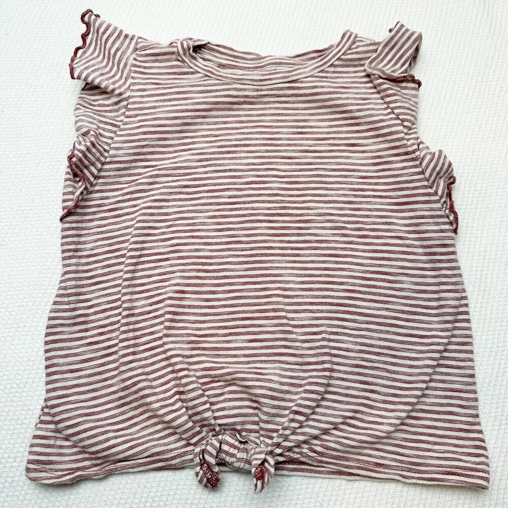 Art Class Striped Knot Front Tee